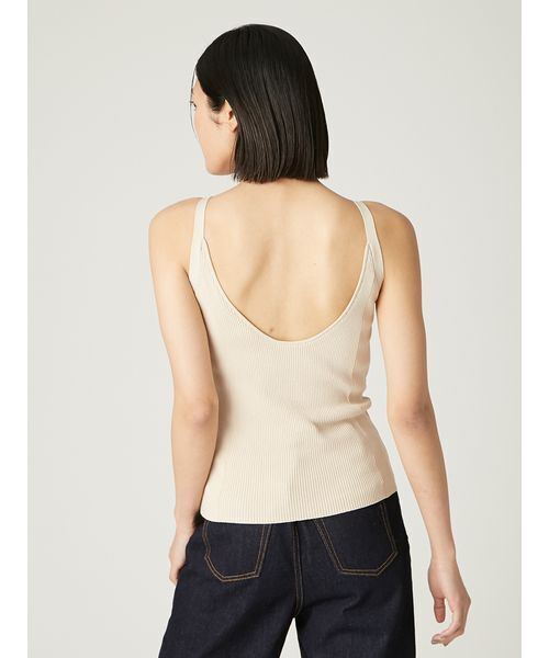 FRAY I.D（フレイアイディー）の「カップインアメスリリブニットタンク（タンクトップ・レディース・ブラック/ベージュ/マルチ・F）」の20枚目の写真