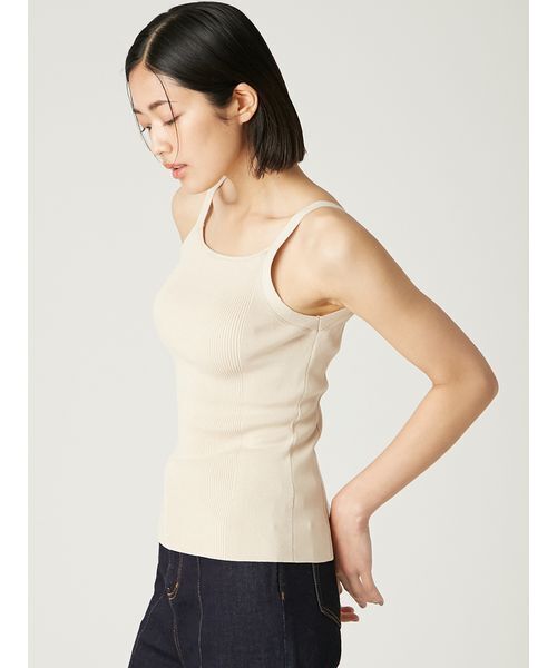 FRAY I.D（フレイアイディー）の「カップインアメスリリブニットタンク（タンクトップ・レディース・ブラック/ベージュ/マルチ・F）」の22枚目の写真