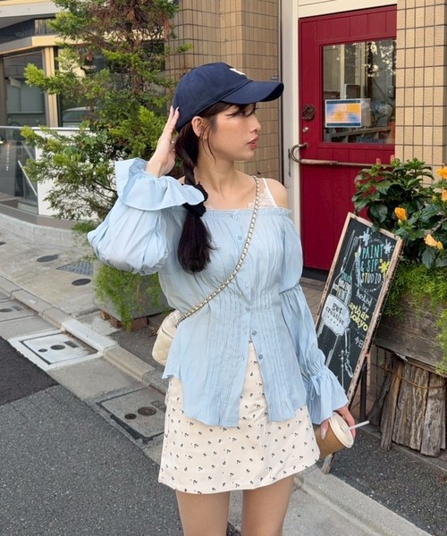 ブラウス シャツ mariko企画　レースドッキングブラウス　583652 レディース mariko企画 レースドッキングブラウス 583652（シャツ/ブラウス