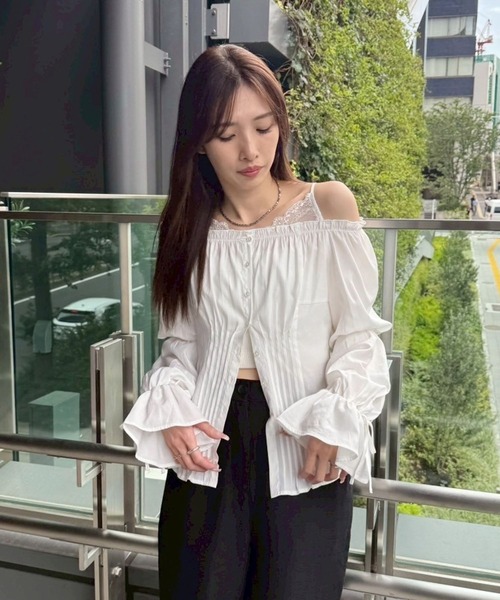 Heather（ヘザー）の「mariko企画　レースドッキングブラウス　583652（シャツ/ブラウス・レディース・オフホワイト/ブルー/ブラック・FREE）」の18枚目の写真