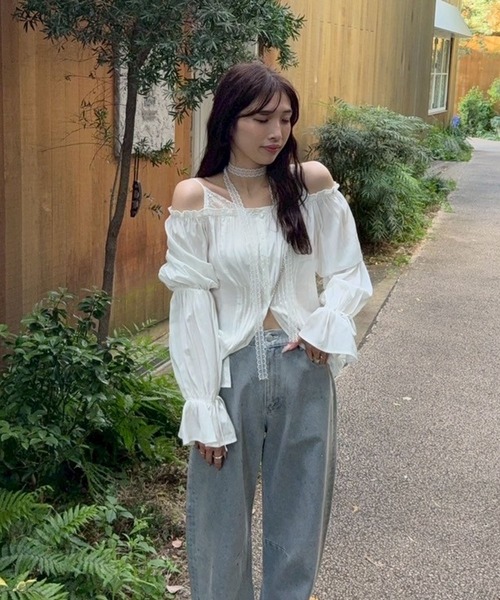 Heather（ヘザー）の「mariko企画 レースドッキングブラウス