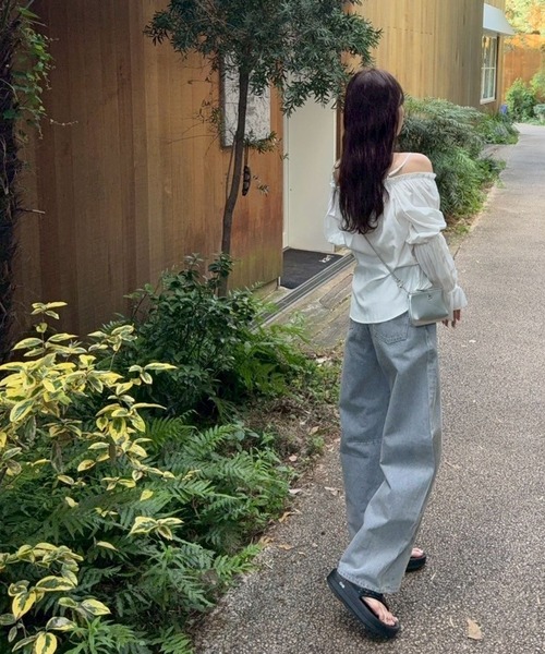 ブラウス シャツ mariko企画　レースドッキングブラウス　583652 レディース mariko企画 レースドッキングブラウス 583652（シャツ/ブラウス