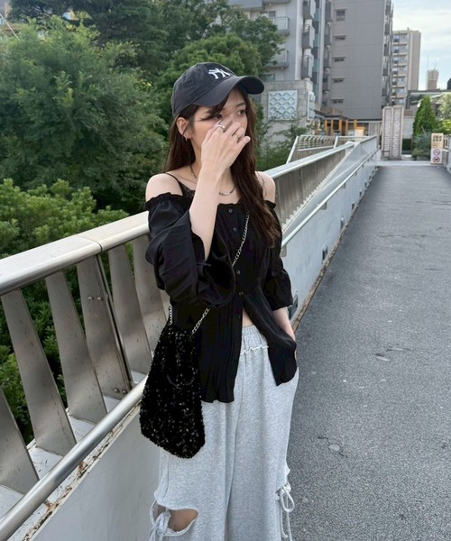 Heather（ヘザー）の「mariko企画　レースドッキングブラウス　583652（シャツ/ブラウス・レディース・オフホワイト/ブルー/ブラック・FREE）」の21枚目の写真