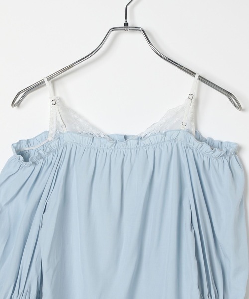 Heather（ヘザー）の「mariko企画　レースドッキングブラウス　583652（シャツ/ブラウス・レディース・オフホワイト/ブルー/ブラック・FREE）」の6枚目の写真