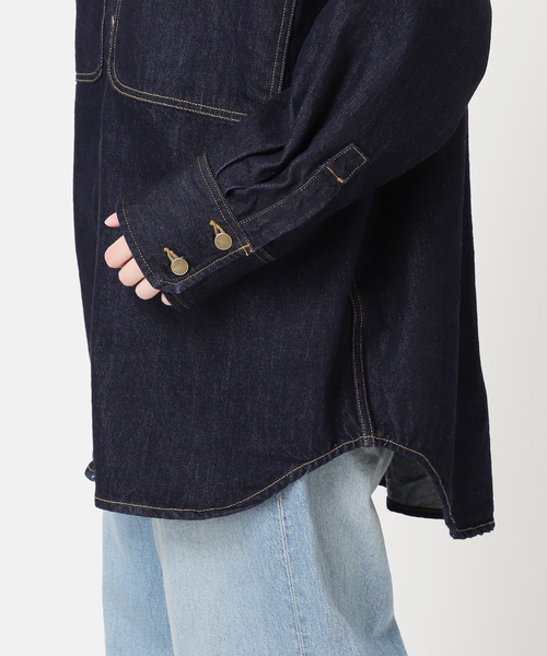 journal standard L'essage（ジャーナルスタンダードレサージュ）の「オーバーサイズデニムシャツ（シャツ/ブラウス・レディース・ブルー系その他/ネイビー・FREE）」の21枚目の写真