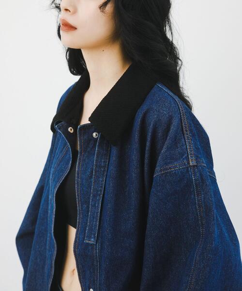 2WAYカラーデニムブルゾン 2WAYカラーデニムブルゾン（ブルゾン）｜KBF（ケイビーエフ）の