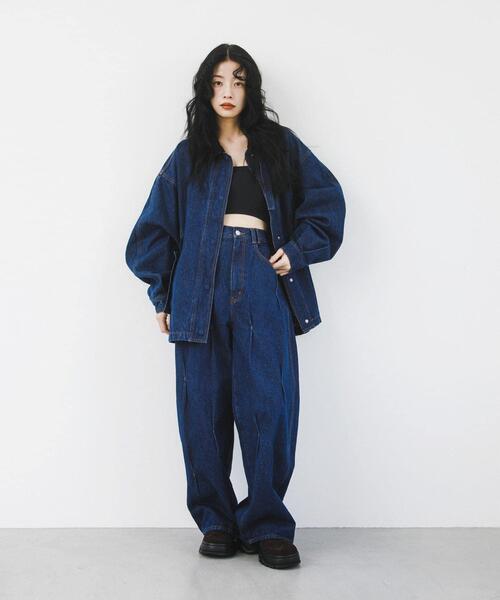 2WAYカラーデニムブルゾン 2WAYカラーデニムブルゾン（ブルゾン）｜KBF（ケイビーエフ）の