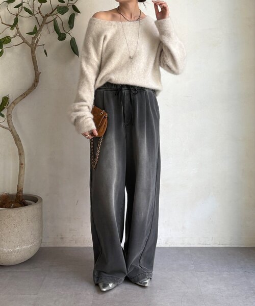 DouDou（ドゥドゥ）の「【デニムなのにスウェット!?】デニムスウェットパンツ（その他パンツ・レディース・ブラック/ブルー・36/38）」の11枚目の写真