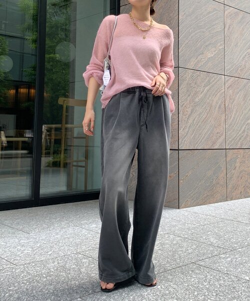 DouDou(ドゥドゥ)の「【デニムなのにスウェット!?】デニムスウェットパンツ(その他パンツ・レディース・ブラック/ブルー・36/38)」の9枚目の写真