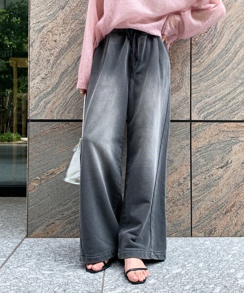 DouDou(ドゥドゥ)の「【デニムなのにスウェット!?】デニムスウェットパンツ(その他パンツ・レディース・ブラック/ブルー・36/38)」の13枚目の写真