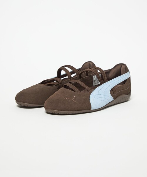 【別注】＜PUMA＞スピードキャット バレエ スニーカー　茶色✖️水色 別注】＜PUMA＞スピードキャット バレエ スニーカー 茶色