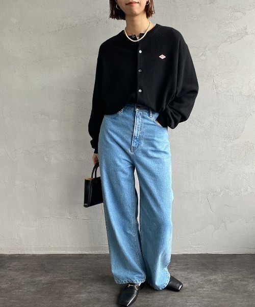 DANTON（ダントン）の「[DANTON/ダントン] ワンポイントロゴ クルーネックニットカーディガン（カーディガン/ボレロ・レディース・ブラック/ライトグレー/グレイッシュベージュ/オートミール/ピンク/レッド・34/36）」の21枚目の写真