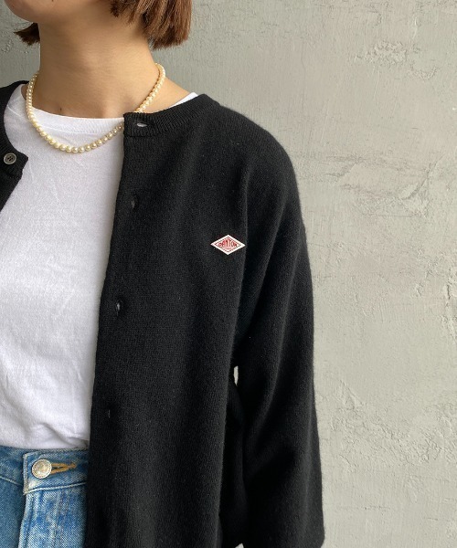 DANTON（ダントン）の「[DANTON/ダントン] ワンポイントロゴ クルーネックニットカーディガン（カーディガン/ボレロ・レディース・ブラック/ライトグレー/グレイッシュベージュ/オートミール/ピンク/レッド・34/36）」の11枚目の写真