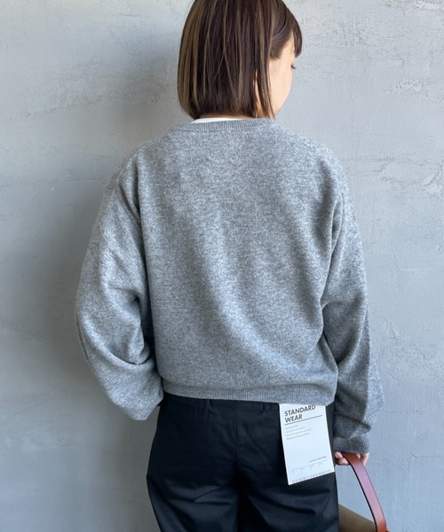 [DANTON/ダントン] ワンポイントロゴ クルーネックニットカーディガン DANTON/ダントン] ワンポイントロゴ クルーネックニットカーディガン