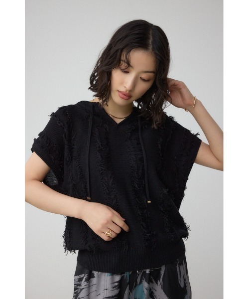 セール】ラインフリンジニットトップス（ニット/セーター）｜AZUL BY