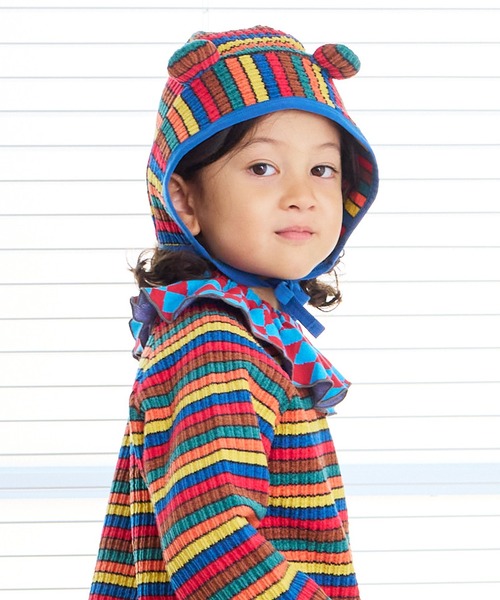 MARKEY'S(マーキーズ)の「ふわリブmimiキャップ(キャップ・キッズ・ピンク系その他/イエロー系その他・M/S)」の2枚目の写真