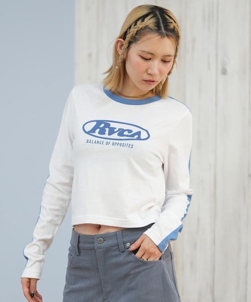 RVCA(ルーカ)の「RVCA/ルーカ ロンT ショート丈 BF044-050(Tシャツ/カットソー・レディース・ブラック/ホワイト・M)」の17枚目の写真