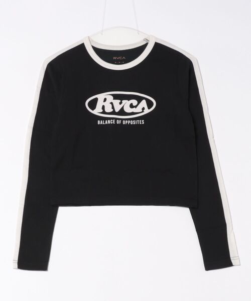 RVCA(ルーカ)の「RVCA/ルーカ ロンT ショート丈 BF044-050(Tシャツ/カットソー・レディース・ブラック/ホワイト・M)」の4枚目の写真