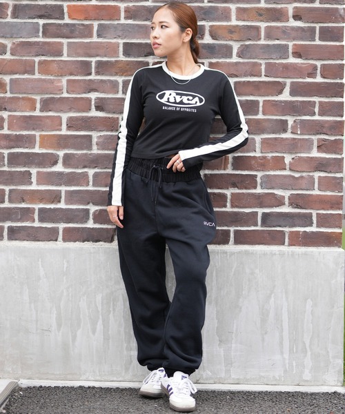 RVCA(ルーカ)の「RVCA/ルーカ ロンT ショート丈 BF044-050(Tシャツ/カットソー・レディース・ブラック/ホワイト・M)」の6枚目の写真