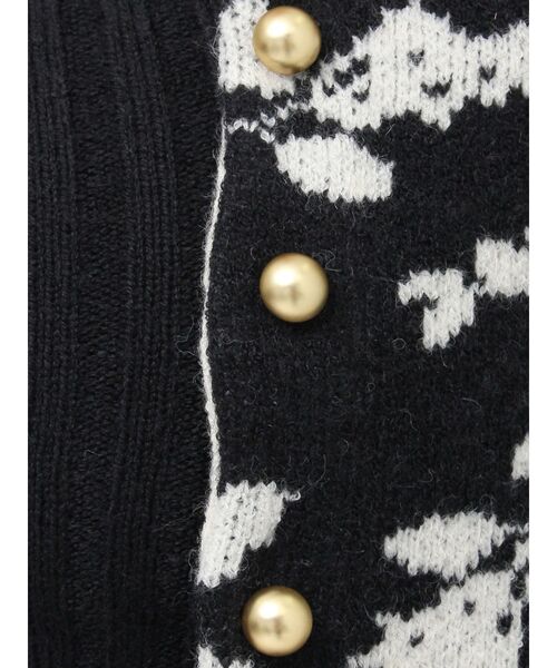 EVRIS(エヴリス)の「フラワーアンサンブルニットトップス(ニット/セーター・レディース・パープル/ブラック/ブルー・FREE)」の4枚目の写真