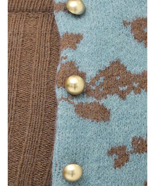 EVRIS(エヴリス)の「フラワーアンサンブルニットトップス(ニット/セーター・レディース・パープル/ブラック/ブルー・FREE)」の6枚目の写真