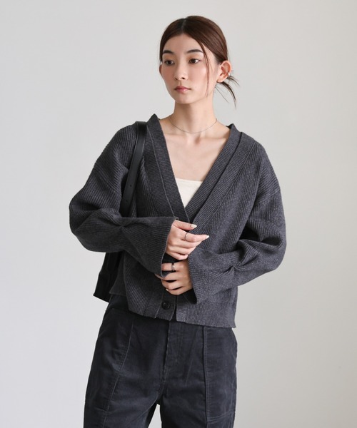 セール】ダブルカラーカーディガン（カーディガン/ボレロ）｜select