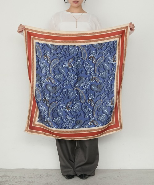 forksy.】ペイズリー柄大判マルチスカーフ forksy.│MONO-MART