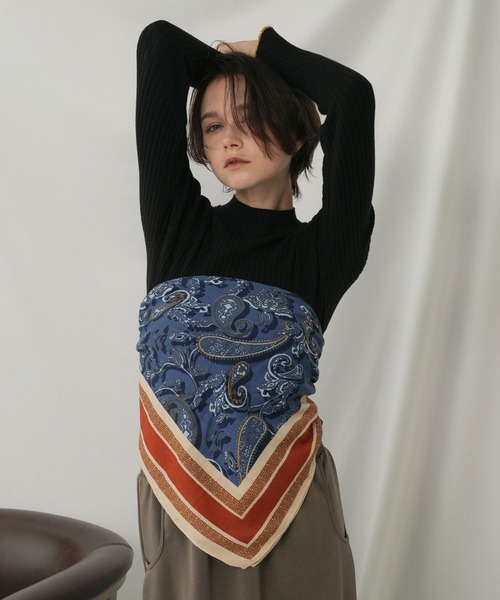 forksy.】ペイズリー柄大判マルチスカーフ forksy.│MONO-MART