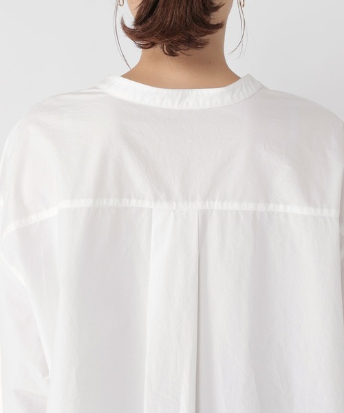 セール】裾ドロストハーフスリーブシャツ（シャツ/ブラウス）｜studio