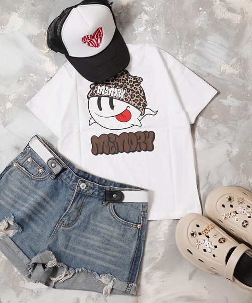 MEMORY】-Kids ＆ Lady's- ヒョウ柄 レオパード オバケ Tシャツ