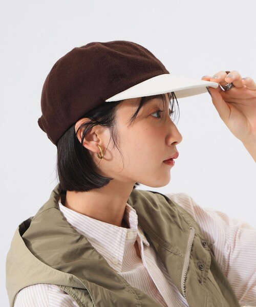 BEAMS BOY（ビームスボーイ）の「【1/15再値下げ】【別注】WINNER CAP / 2TONE CAP 25FW（キャップ・レディース・ブラック/ブラウン・ONE SIZE）」の2枚目の写真