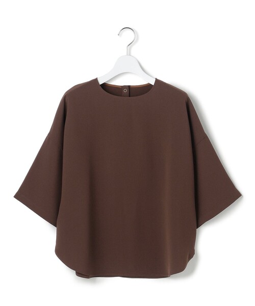 J.PRESS YORK STREET(ジェイプレスヨークストリート)の「【WOMEN】ドルマンシルエット ブラウス(シャツ/ブラウス・レディース・ブラック系/ブラウン系・F)」の2枚目の写真