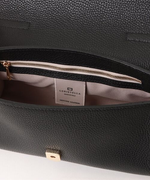 LORISTELLA(ロリステッラ)の「【LORISTELLA】スモールサイズレザーフラップバッグ(Q56476)(ハンドバッグ・レディース・ブラック/ブラウン・ALL)」の5枚目の写真