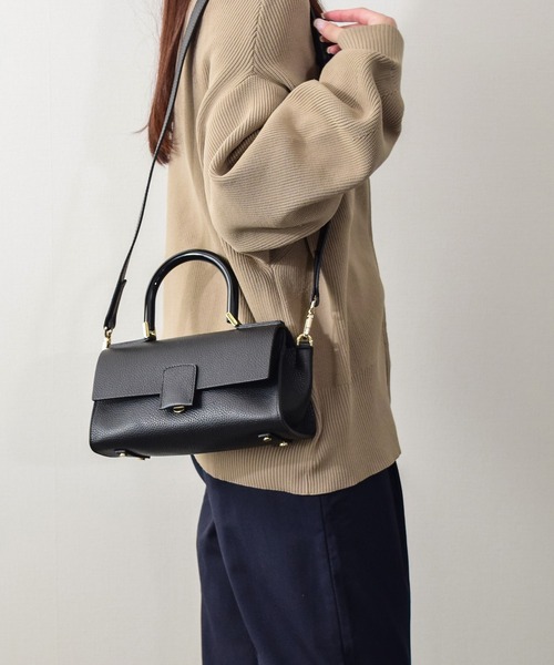 LORISTELLA(ロリステッラ)の「【LORISTELLA】スモールサイズレザーフラップバッグ(Q56476)(ハンドバッグ・レディース・ブラック/ブラウン・ALL)」の8枚目の写真