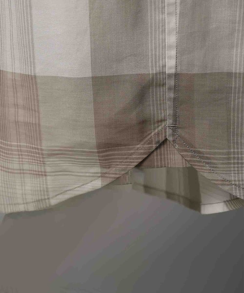 MAISON SPECIAL(メゾンスペシャル)の「《UNISEX》Prime-Over Cotton Organdy Check Regular Collar Shirt/プライムオーバーコットンオーガンジーチェックレギュラーカラーシャツ【MAISON SPECIAL/メゾンスペシャル】(シャツ/ブラウス・メンズ・ブラック/グレイッシュベージュ/オレンジ・0/1/2)」の19枚目の写真