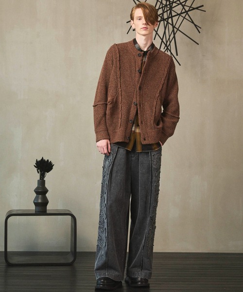 MAISON SPECIAL(メゾンスペシャル)の「《UNISEX》Prime-Over Cotton Organdy Check Regular Collar Shirt/プライムオーバーコットンオーガンジーチェックレギュラーカラーシャツ【MAISON SPECIAL/メゾンスペシャル】(シャツ/ブラウス・メンズ・ブラック/グレイッシュベージュ/オレンジ・0/1/2)」の21枚目の写真