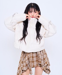 Poly Jam(ポリージャム)のribbon puffer jacket / リボン中綿ジャケット(MA-1)