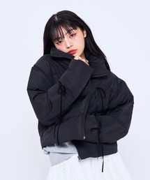 Poly Jam（ポリージャム）の「ribbon puffer jacket / リボン中綿ジャケット（MA-1）」