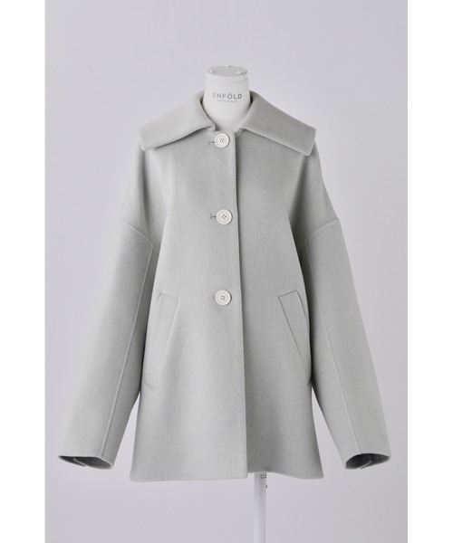 すENFOLD エンフォルド　ダブルフェイス立体ポケットコート　ライトグレー 褒められコート】ENFOLD （エンフォルド）の立体ポケットコートに