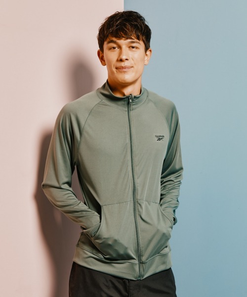 San-ai Resort 三愛水着楽園(サンアイリゾート サンアイミズギラクエン)の「スムースUVジャケット【REEBOK】(ラッシュガード・レディース・ホワイト/ブラック/カーキ/ネイビー/グレー・MEDIUM/LARGE/X-LARGE)」の4枚目の写真