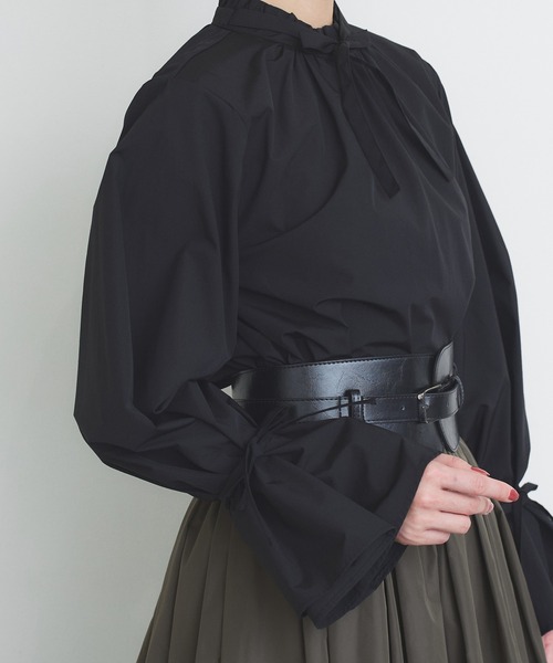 Narcissus(ナルシス)の「【SINN】ボウタイ前後2WAYブラウス/リボンブラウス(シャツ/ブラウス・レディース・ホワイト/ブラック・FREE)」の12枚目の写真