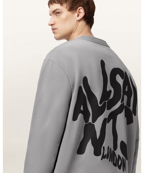 ALLSAINTS(オールセインツ)の「ORLANDO OVERSIZED CREW NECK SWEATSHIRT | ORLANDO オーバーサイズ クルー ネック スウェットシャツ(スウェット・メンズ・グレー系その他・S/M/L/XL)」の2枚目の写真