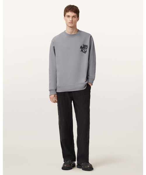 ALLSAINTS(オールセインツ)の「ORLANDO OVERSIZED CREW NECK SWEATSHIRT | ORLANDO オーバーサイズ クルー ネック スウェットシャツ(スウェット・メンズ・グレー系その他・S/M/L/XL)」の5枚目の写真
