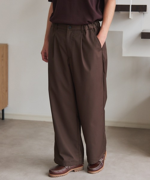 セール】【MAISON CLUB】Everyday Twill Wide Tuck Pants / エブリデイ