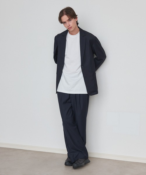 SETUP7(セットアップセブン)の「【SETUP7】Everyday Twill Wide Tuck Pants / エブリデイツイルワイドタックパンツ(チノパンツ・メンズ・ブラック/ブラウン/ネイビー・M/L)」の6枚目の写真