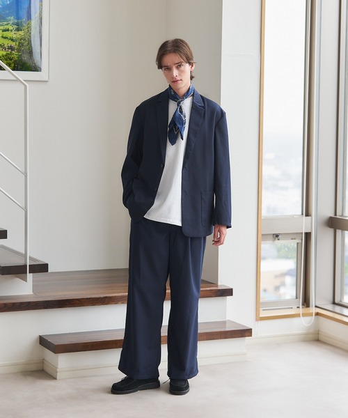 SETUP7(セットアップセブン)の「【SETUP7】Everyday Twill Wide Tuck Pants / エブリデイツイルワイドタックパンツ(チノパンツ・メンズ・ブラック/ブラウン/ネイビー・M/L)」の21枚目の写真