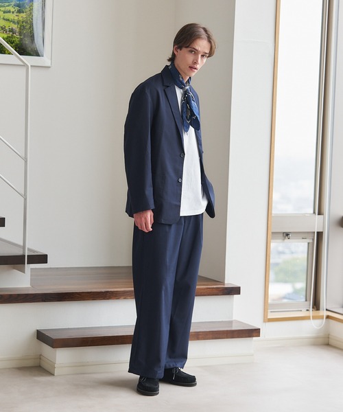 SETUP7(セットアップセブン)の「【SETUP7】Everyday Twill Wide Tuck Pants / エブリデイツイルワイドタックパンツ(チノパンツ・メンズ・ブラック/ブラウン/ネイビー・M/L)」の20枚目の写真