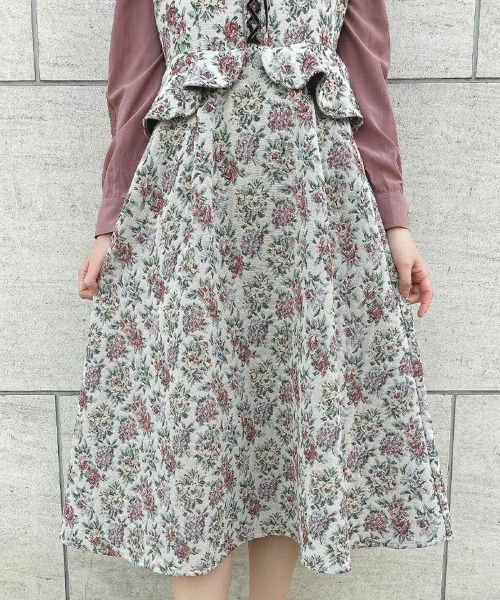 an another angelus（アンアナザーアンジェラス）の「フロントレースアップゴブランキャミワンピース（ワンピース・レディース・ホワイト×ピンク/ピンク×イエロー・FREE）」の11枚目の写真