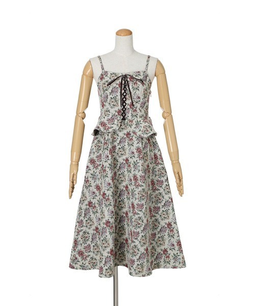 an another angelus（アンアナザーアンジェラス）の「フロントレースアップゴブランキャミワンピース（ワンピース・レディース・ホワイト×ピンク/ピンク×イエロー・FREE）」の22枚目の写真