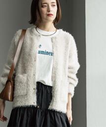 OPAQUE.CLIP | シャギーミドルカーディガン【洗濯機OK】《6col》(カーディガン/ボレロ)